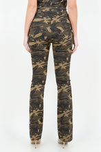 Load image into Gallery viewer, American Bazi V-Cut Ruched Camo Flare Pants