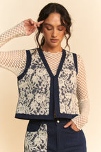 Load image into Gallery viewer, Davi & Dani Lace Patch Open Front Denim Vest