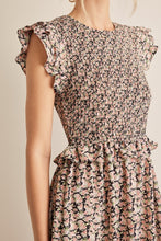 Load image into Gallery viewer, In February Floral Smocked Ruffled Midi Dress