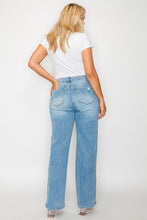 Load image into Gallery viewer, bytos Full Size Distressed High Rise Straight Jeans
