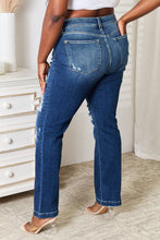 Load image into Gallery viewer, Judy Blue Full Size Mid Rise Hand Sand & Destroy Bootcut Jeans