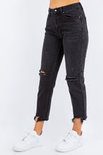 Load image into Gallery viewer, American Bazi High Waist Distressed Cropped Straight Jeans