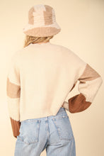 Load image into Gallery viewer, VERY J Color Block Button Down Textured Sweater Cardigan