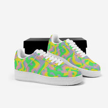 Load image into Gallery viewer, Ti Amo I love you - Exclusive Brand - Pear Yellow Cadet Blue, Can Can, Pastel Green Camouflage - Low Top Unisex Sneaker