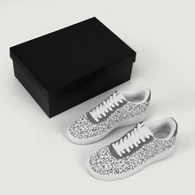 Load image into Gallery viewer, Ti Amo I love you - Exclusive Brand - White with Black Vines - Low Top Unisex Sneakers
