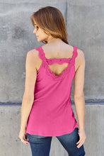 Load image into Gallery viewer, Basic Bae Full Size Lace Detail V-Neck Cutout Cami Ti Amo I love you