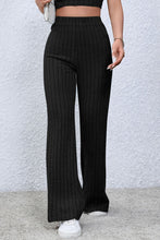 Load image into Gallery viewer, Basic Bae Full Size Ribbed High Waist Flare Pants Ti Amo I love you