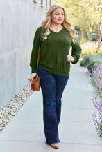 Load image into Gallery viewer, Basic Bae Full Size V-Neck Lantern Sleeve Blouse Ti Amo I love you