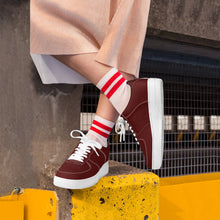 Load image into Gallery viewer, Ti Amo I love you - Exclusive Brand - Rustic Red  - Skeleton Hands with Heart - Low Top Unisex Sneakers