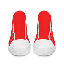 Load image into Gallery viewer, Ti Amo I love you - Exclusive Brand - Red - Mama Skeleton - CREEP IT REAL - High-Top Canvas Shoes - White Soles