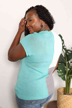 Load image into Gallery viewer, Double Take Color Block V-Neck Knit Top Ti Amo I love you