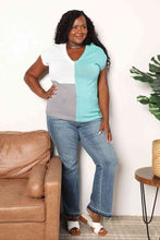 Load image into Gallery viewer, Double Take Color Block V-Neck Knit Top Ti Amo I love you