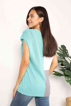 Load image into Gallery viewer, Double Take Color Block V-Neck Knit Top Ti Amo I love you