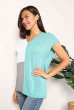 Load image into Gallery viewer, Double Take Color Block V-Neck Knit Top Ti Amo I love you