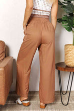Load image into Gallery viewer, Double Take Drawstring Smocked Waist Wide Leg Pants Ti Amo I love you