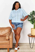 Load image into Gallery viewer, Double Take Ribbed Trim Round Neck Knit Top Ti Amo I love you