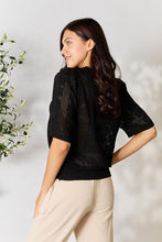 Load image into Gallery viewer, Double Take Ribbed Trim Round Neck Knit Top Ti Amo I love you