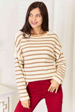 Load image into Gallery viewer, Double Take Striped Boat Neck Sweater Ti Amo I love you