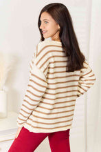 Load image into Gallery viewer, Double Take Striped Boat Neck Sweater Ti Amo I love you