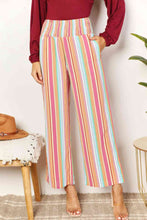 Load image into Gallery viewer, Double Take Striped Smocked Waist Pants with Pockets Ti Amo I love you