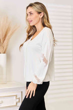 Load image into Gallery viewer, Double Take V-Neck Dropped Shoulder Blouse Ti Amo I love you