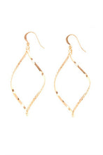 Load image into Gallery viewer, Gold Twisted Drop Earrings