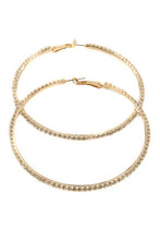 Load image into Gallery viewer, Rhinestone Hoop Earrings