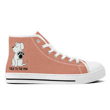 Load image into Gallery viewer, Ti Amo I love you - Exclusive Brand - Pale Copper - Talk to the Paw -  High-Top Canvas Shoes - White