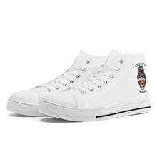 Load image into Gallery viewer, Ti Amo I love you - Exclusive Brand - White - Mama Skeleton - CREEP IT REAL - High-Top Canvas Shoes - White Soles