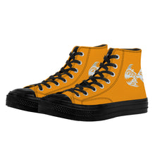 Load image into Gallery viewer, Ti Amo I love you - Exclusive Brand - Golden Bell - Angry Fish - High Top Canvas Shoes - Black  Soles