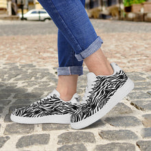 Load image into Gallery viewer, Ti Amo I love you - Exclusive Brand - Black & White - Zebra - Low Top Unisex Sneakers