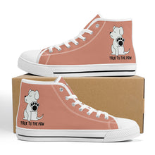 Load image into Gallery viewer, Ti Amo I love you - Exclusive Brand - Pale Copper - Talk to the Paw -  High-Top Canvas Shoes - White