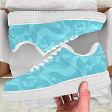 Load image into Gallery viewer, Ti Amo I love you - Exclusive Brand - Aquamarine Blue, Downy, Spray Camouflage Low Top Unisex Sneakers
