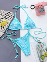Load image into Gallery viewer, Leopard Print Halter Neck Tie Side Bikini Set Ti Amo I love you