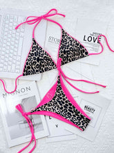 Load image into Gallery viewer, Leopard Print Halter Neck Tie Side Bikini Set Ti Amo I love you
