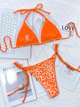 Load image into Gallery viewer, Leopard Print Halter Neck Tie Side Bikini Set Ti Amo I love you