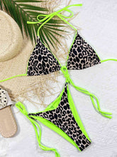 Load image into Gallery viewer, Leopard Print Halter Neck Tie Side Bikini Set Ti Amo I love you