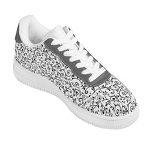Load image into Gallery viewer, Ti Amo I love you - Exclusive Brand - White with Black Vines - Low Top Unisex Sneakers