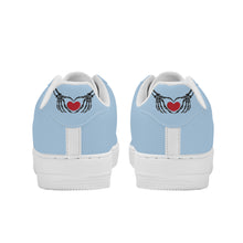 Load image into Gallery viewer, Ti Amo I love you - Exclusive Brand - Blizzard Blue - Skeleton Hands with Heart - Low Top Unisex Sneakers