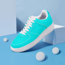 Load image into Gallery viewer, Ti Amo I love you - Exclusive Brand  - Aqua / Cyan - Skeleton Hands with Heart - Low Top Unisex Sneakers