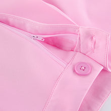 Load image into Gallery viewer, Womens Pink Gentle Sleeveless Collar Loose Fitting Waistcoat High Waist Pocket Wide Leg Pants Summer Casual Set