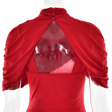 Load image into Gallery viewer, Elegant Slim Pleated Backless Sheath Women Dress