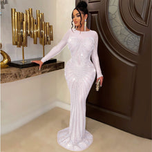 Load image into Gallery viewer, Womens Rhinestone Mop Nightclub Dress