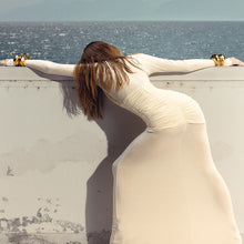 Load image into Gallery viewer, Sexy Mesh See through Maxi Long Sleeve Sexy Pleated Slim Fit Dress