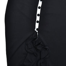 Load image into Gallery viewer, Sexy Sexy Solid Color Waist Tight Bell Sleeve Single Breasted Side Slit Dress