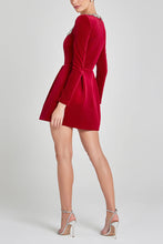 Load image into Gallery viewer, Womens Elegant Square Collar Diamond Inlaid Short Velvet Dress