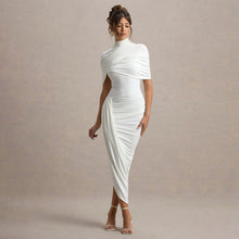 Load image into Gallery viewer, Elegant Slim Pleated Backless Sheath Women Dress