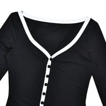 Load image into Gallery viewer, Sexy Sexy Solid Color Waist Tight Bell Sleeve Single Breasted Side Slit Dress