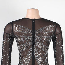 Load image into Gallery viewer, Womens Rhinestone Mop Nightclub Dress