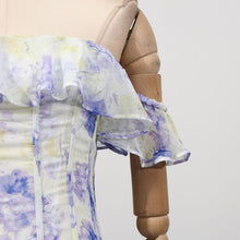 Load image into Gallery viewer, Womens Fairy Floral Tube Top Waist Controlled Formal Summer Printed Ruffled Dress